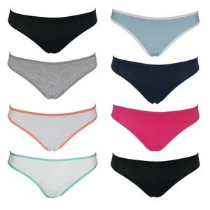 MSRP $19 Emprella 8 Pack Women's M Thong Underwear No Show Panties Seamless